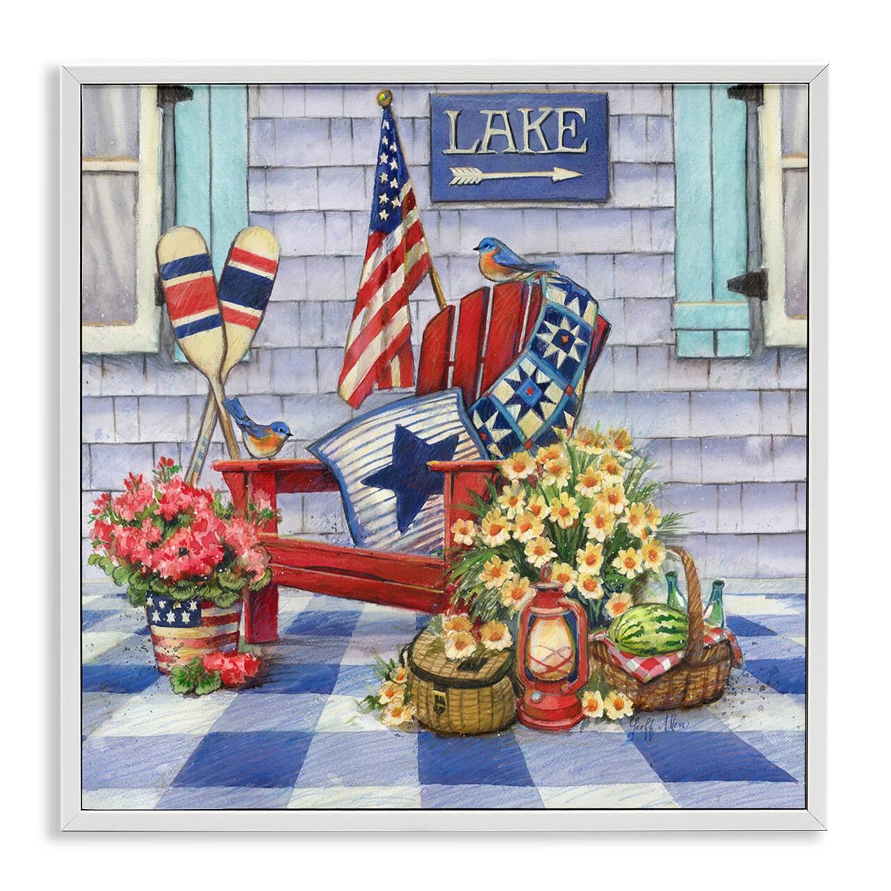 Stupell Industries Americana Porch View Framed Giclee Art